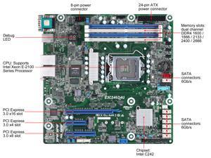 AsRock Rack E3C242D4U Micro ATX Server Motherboard LGA 1151 Intel C242 AsRock Rack E3C242D4U Micro ATX Server Motherboard LGA 1151 Intel C242