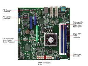 ASRock Rack C3558D4U-2OP Micro ATX Server Motherboard 4 core SOC Dual 10 G SFP+ ASRock Rack C3558D4U-2OP Micro ATX Server Motherboard 4 core SOC Dual 10 G SFP+
