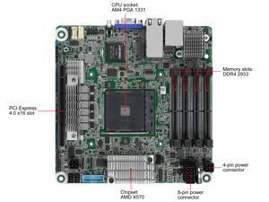 ASRock Rack 纏まら X570D4I-2T AMD AM4 マザーボード