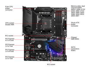 MSI MPG B550 GAMING PLUS AM4 AMD B550 SATA 6Gb/s USB 3.0 ATX AMD  Motherboard - NeweggBusiness