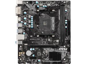 MSI A320M-A PRO AM4 AMD A320 SATA 6Gb/s Micro ATX AMD Motherboard MSI A320M-A PRO AM4 AMD A320 SATA 6Gb/s Micro ATX AMD Motherboard