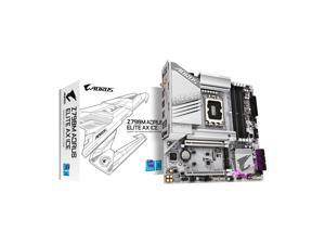 GIGABYTE Z790M AORUS ELITE AX ICE LGA 1700 Intel Z790 M-ATX Motherboard with DDR5, Triple M.2, PCIe 5.0, USB 3.2 Gen2X2 Type-C, Intel Wi-Fi 6E, 2.5GbE LAN, Q-Flash Plus, EZ-Latch Plus