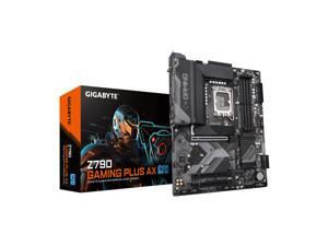 GIGABYTE Z790 GAMING PLUS AX LGA 1700 Intel Z790 ATX Motherboard with DDR5, Triple M.2, PCIe 4.0, USB 3.2 Gen2 Type-C, Realtek Wi-Fi 6, Realtek  LAN, Q-Flash Plus, EZ-Latch