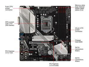 ASRock B365M Pro4 LGA 1151 (300 Series) Intel B365 SATA 6Gb/s Micro ATX Intel Motherboard ASRock B365M Pro4 LGA 1151 (300 Series) Intel B365 SATA 6Gb/s Micro ATX Intel Motherboard
