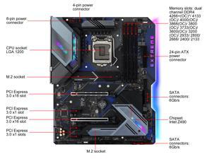 ASRock Z490 Extreme4 LGA 1200 Intel Z490 - NeweggBusiness