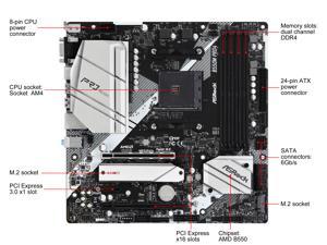 NeweggBusiness - ASRock B550M PRO4 AM4 AMD B550 SATA 6Gb/s Micro ATX AMD  Motherboard