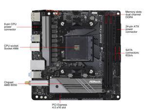 未開封未使用品　新品　Asrock B550M-ITX/ac Amazon.com: ASRock B550M-ITX/AC Supports 3rd Gen AMD AM4