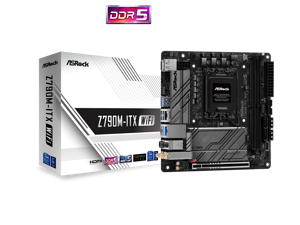 ASRock Z790M-ITX WIFI Intel LGA1700 Mini-ITX  Mainboard , 2 slots DDR5, PCIE 5.0 x16, HDMI 2.1port  Dual Lan 2.5Gb,1Gb,  Dual M.2 slots 7.1 Nahimic Audio , USB3.2 Gen2X2 Type_C ,  7+1+1 Power Phase