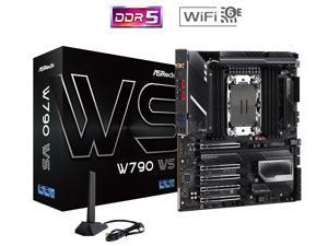 ASRock W790 WS Intel® W790 (LGA 4677) CEB workstation Extended ATX Motherboard 4 PCIe 5.0 x16, Dual Marvell AQUANTIA® 10 GbE and Intel® i225LM 2.5 GbE LAN, 2 USB4 Thunderbolt™ 4 Type-C