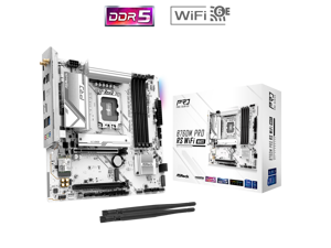 ASRock B760M Pro RS WiFi White LGA 1700 Intel B760 Micro ATX Motherboard