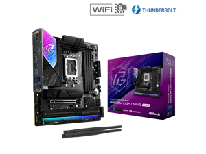 ASRock Phantom Gaming B860M Lightning WiFi LGA 1851 Intel B860 SATA 6Gb/s DDR5 Intel Core Ultra Micro ATX Motherboard