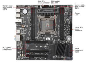 NeweggBusiness - EVGA X299 Micro, 131-SX-E295-KR, LGA 2066, Intel