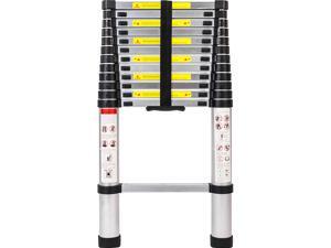 WayHope 12.5ft Aluminum Telescoping Telescopic Extension Ladder, for Changing Light Bulb, 330lbs Capacity WayHope 12.5ft Aluminum Telescoping Telescopic Extension Ladder, for Changing Light Bulb, 330lbs Capacity