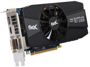 SAPPHIRE FleX Radeon R7 250X 1GB GDDR5 PCI Express 3.0 CrossFireX Support Video Card 100367FLEX