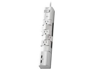 APC by Schneider Electric PE6RU3W SurgeArrest 120V 6 Outlets with 5V, 3.4A 2 Port USB Charger, White APC by Schneider Electric PE6RU3W SurgeArrest 120V 6 Outlets with 5V, 3.4A 2 Port USB Charger, White