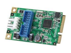 SYBA USB 3.0 19pin Header Card with Dual Type-A Femal Ports Cable, Mini PCI-Express Form Factor Model SD-MPE20142 SYBA USB 3.0 19pin Header Card with Dual Type-A Femal Ports Cable, Mini PCI-Express Form Factor Model SD-MPE20142