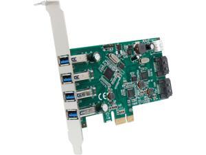 SYBA SD-PEX50064 6-port (4x USB 3.0; 2x SATAIII) PCIe x1, Revision 2.0, VLI/ASMedia Chipsets with Standard SYBA SD-PEX50064 6-port (4x USB 3.0; 2x SATAIII) PCIe x1, Revision 2.0, VLI/ASMedia Chipsets with Standard