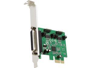 SYBA PCI-Express 2.0 x1, 2-Port DB9 Serial (RS-232) + 1-Port DB25 Parallel Printer (LPT1) Combo Card Model SI-PEX50103 SYBA PCI-Express 2.0 x1, 2-Port DB9 Serial (RS-232) + 1-Port DB25 Parallel Printer (LPT1) Combo Card Model SI-PEX50103