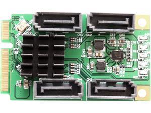 SYBA SI-MPE40125 4 Port SATA III Mini PCI-e Expansion Card Marvel 9215 Chipset SYBA SI-MPE40125 4 Port SATA III Mini PCI-e Expansion Card Marvel 9215 Chipset