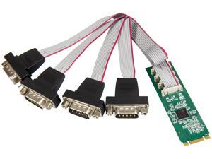 SYBA 4 Port RS-232 DB9 Serial M.2 B+M Key Controller Card - SY-PEX15066 SYBA 4 Port RS-232 DB9 Serial M.2 B+M Key Controller Card - SY-PEX15066