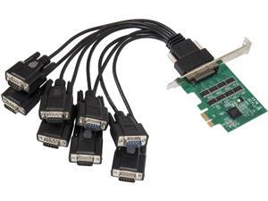 SYBA 8 Port DB9 Serial RS-232 PCI-e x1 Controller Card with Low Profile Bracket - SY-PEX15067