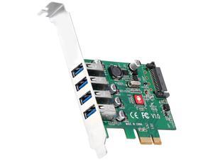 SIIG JU-P40A11-S1 DP USB 3.0 4-Port PCIe Host Card