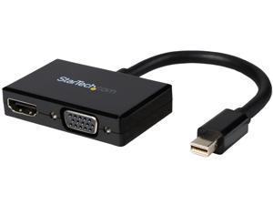 StarTech.com MDP2HDVGA Mini DisplayPort to HDMI and VGA - 2 in 1 Travel Adapter - Mini DisplayPort to VGA Adapter - Mini DP to HDMI Dongle - Monitor Adapter