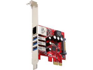 StarTech.com 3-port PCI Express USB 3.0 card + Gigabit Ethernet Model PEXUSB3S3GE