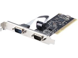 StarTech PCI2S5502 2-Port PCI RS232 Serial Adapter Card, Dual Serial DB9 Ports, Expansion/Controller Card, Windows/Linux, Standard/Low Profile