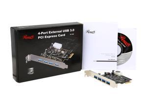 Rosewill RC-508 USB 3.0 PCI-E Express Card w/ 4 USB 3.0 Ports, Speed Up to 5.0 Gbps