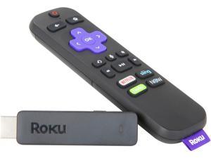 Roku Streaming Stick | Portable, Power-Packed Player with Voice Remote with TV Power and Volume (2017) (Certified Refurbished)