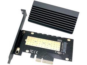 Micro Connectors M.2 NVMe 80mm SSD PCIe x4 Adapter with Covered Heat Sink Model PCIE-M20803HS Micro Connectors M.2 NVMe 80mm SSD PCIe x4 Adapter with Covered Heat Sink Model PCIE-M20803HS