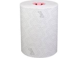 Scott Control Slimroll Hard Roll Paper Towels 47032 for Slimroll Dispensers Pink Core FastDrying Absorbency Pockets White 6 Rolls  Case 580  Roll 3480  Case