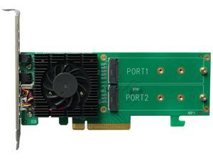 HighPoint SSD6202A PCI-Express 3.0 x8 PCI-Express Driverless, Bootable 2x M.2 PCIe Gen3 x8 NVMe RAID Controller
