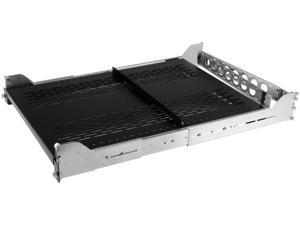 StarTech.com 2U Vented Sliding Rack Shelf w/ Cable Management Arm & Adjustable Mounting Depth - 50lbs / 22.7kg StarTech.com 2U Vented Sliding Rack Shelf w/ Cable Management Arm & Adjustable Mounting Depth - 50lbs / 22.7kg