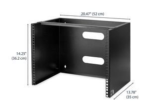 StarTech.com WALLMOUNT8 8U Wall-Mount Bracket for Shallow Rack-Mount Equipment - Solid Steel - 8U StarTech.com WALLMOUNT8 8U Wall-Mount Bracket for Shallow Rack-Mount Equipment - Solid Steel - 8U