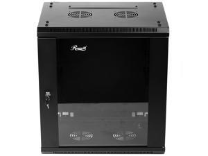Rosewill 12U Server Rack Enclosure with Glass Door, Locks, & Removable Side Panels Wall Mount Network Cabinet 19 Inch Rack 17.7 Inches Deep Flat-Pack-RSWM-12U001F