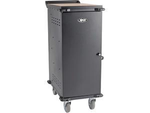 Tripp Lite 21-Port AC Mobile Charging Cart Storage Station for Chromebooks, iPads, Laptops, Tablets, Black (CSC21AC)