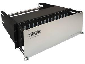 Tripp Lite Enclosure for 28 High-Density Fiber Cassettes, 4U Rack Mount Patch Panel, 10 Gb, 40 Gb and 100/120 Gb Equipment, Up to 336 Duplex LC Ports (N482-04U)