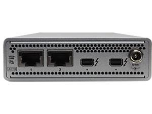 ATTO TLNT-2102-D01 Low Profile 20Gb/s Thunderbolt 2 (2-port) to 10 GbE (2-Port) Device ATTO TLNT-2102-D01 Low Profile 20Gb/s Thunderbolt 2 (2-port) to 10 GbE (2-Port) Device