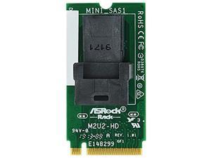 Asrock Rack Server Riser Card/Accessories M2U2-HD M.2 2242-M mini-SAS HD Adapter Card