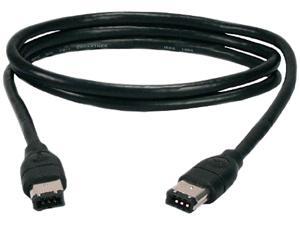 QVS 25ft IEEE1394 FireWire/i.Link 6Pin to 6Pin Black Cable QVS 25ft IEEE1394 FireWire/i.Link 6Pin to 6Pin Black Cable