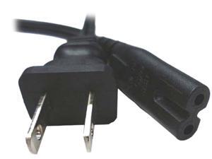 Notebook Power Cord - Figure 8 Style - 6 Feet - IEC 320 C7 to NEMA 1-15P Notebook Power Cord - Figure 8 Style - 6 Feet - IEC 320 C7 to NEMA 1-15P