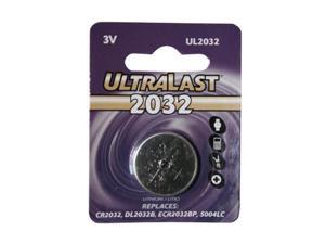 ULTRALAST UL2032 1-pack 210mAh 2032 Lithium Coin Cell Batteries ULTRALAST UL2032 1-pack 210mAh 2032 Lithium Coin Cell Batteries