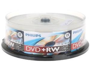 PHILIPS 4.7GB 4X DVD+RW Logo 25 Packs Spindle Disc Model DW4S4B25F/17 PHILIPS 4.7GB 4X DVD+RW Logo 25 Packs Spindle Disc Model DW4S4B25F/17