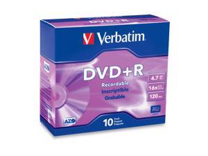 Verbatim 4.7GB 16X DVD-R 10 Packs Disc Model 95097 Verbatim 4.7GB 16X DVD-R 10 Packs Disc Model 95097