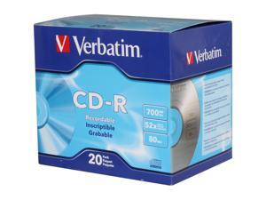 Verbatim 700MB 52X CD-R 20 Packs Media Model 94936 Verbatim 700MB 52X CD-R 20 Packs Media Model 94936