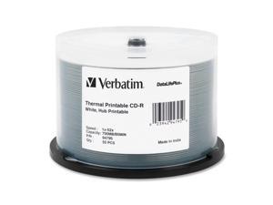 Verbatim 700MB 52X CD-R Thermal Printable, Hub Printable 50 Packs 50Pkg DataLifePlus CD Recordable Media Model 94795 Verbatim 700MB 52X CD-R Thermal Printable, Hub Printable 50 Packs 50Pkg DataLifePlus CD Recordable Media Model 94795