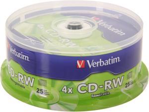 Verbatim 700MB 4X CD-RW 25 Packs Disc Model 95169