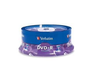 Verbatim 4.7GB 16X DVD+R 25 Packs Disc Model 95033 Verbatim 4.7GB 16X DVD+R 25 Packs Disc Model 95033